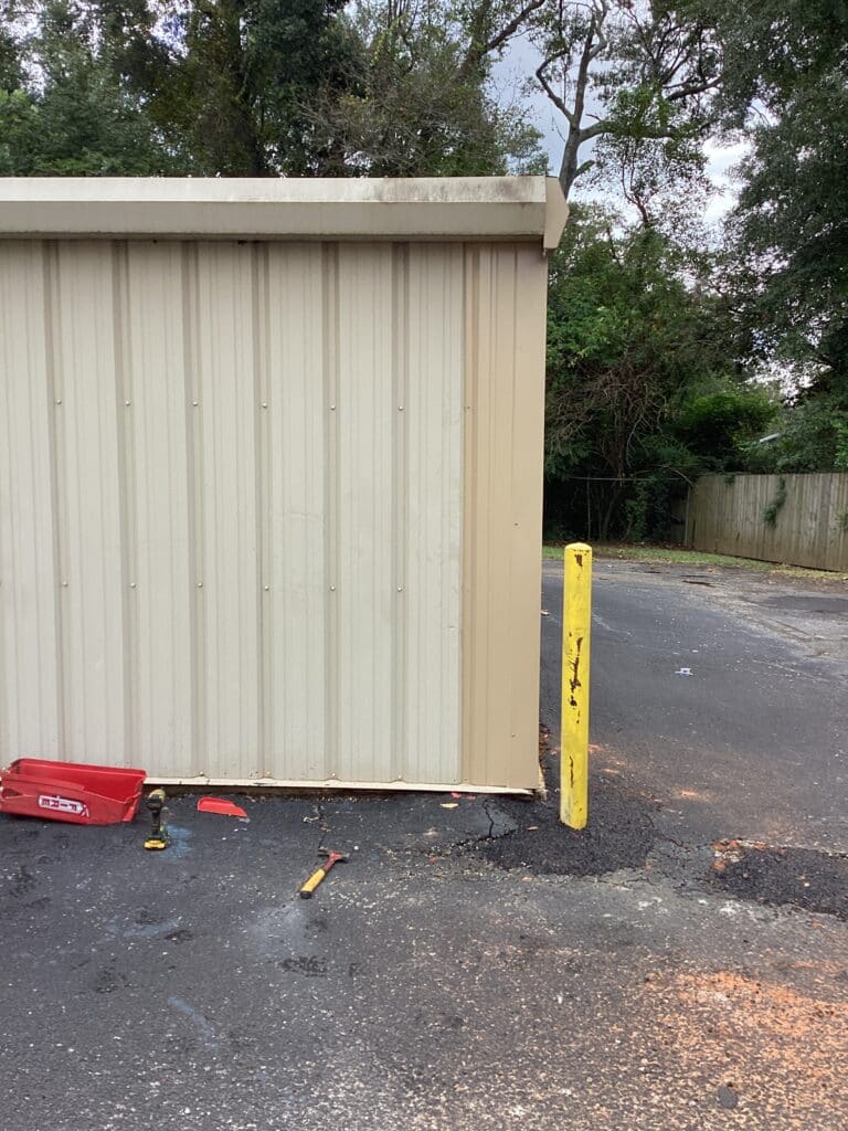 Bollard and Sheet Metal Repair in Eight Mile